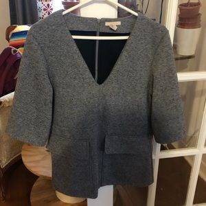 Beautiful grey zip up top